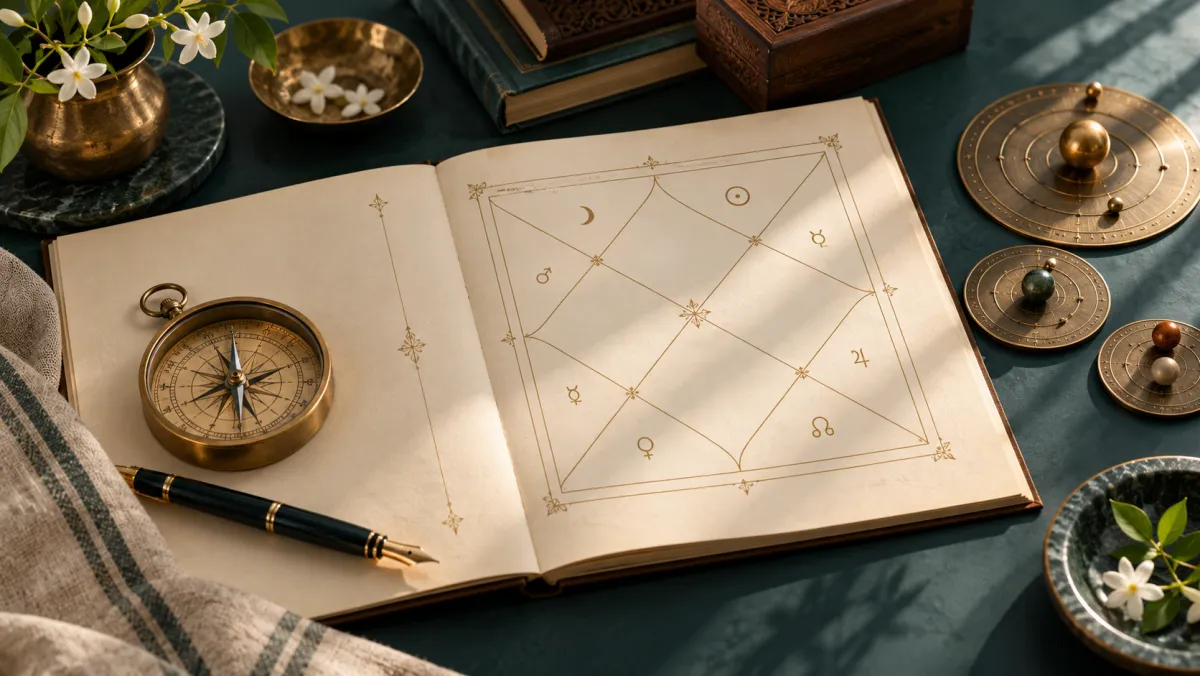 A traditional natal Vedic astrology chart prepared for consultation